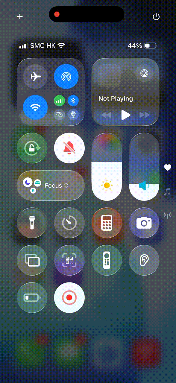 Control Center Instructions for adding Screenshot Confusionism shortcut
